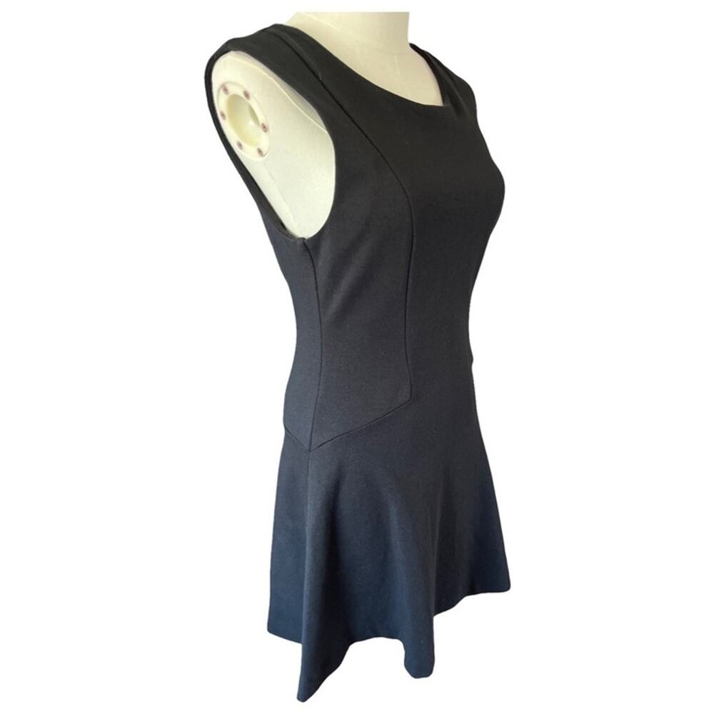 Free People Fit & Flare Black Sleeveless Dress Women's Small Zip Back Stretch - Picture 8 of 8
